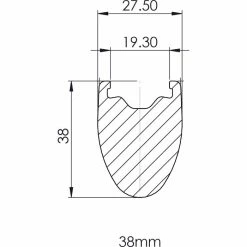 Prime BlackEdition 38 Carbon Road Rim -Maxxis Salg Prime BlackEdition 38 Carbon Road Rim Rims PCC38BERRFB 3